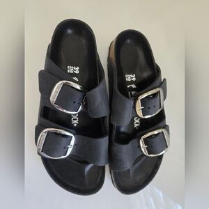 Birkenstocks Silver Buckle Sandals